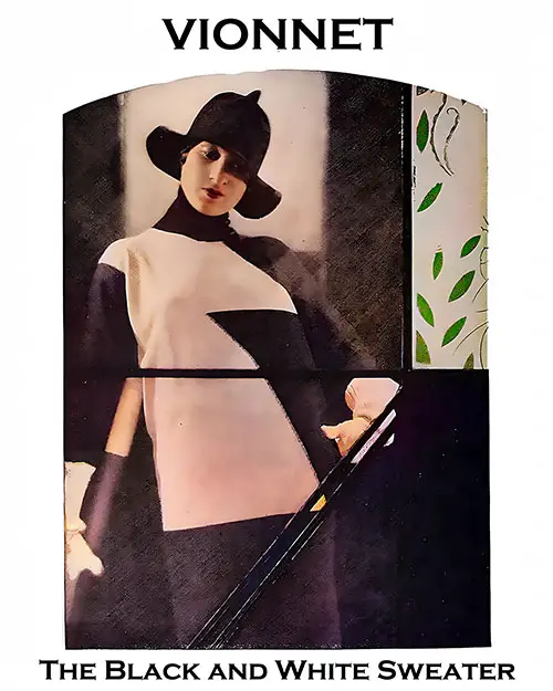 The Black and White Sweater by Vionnet.