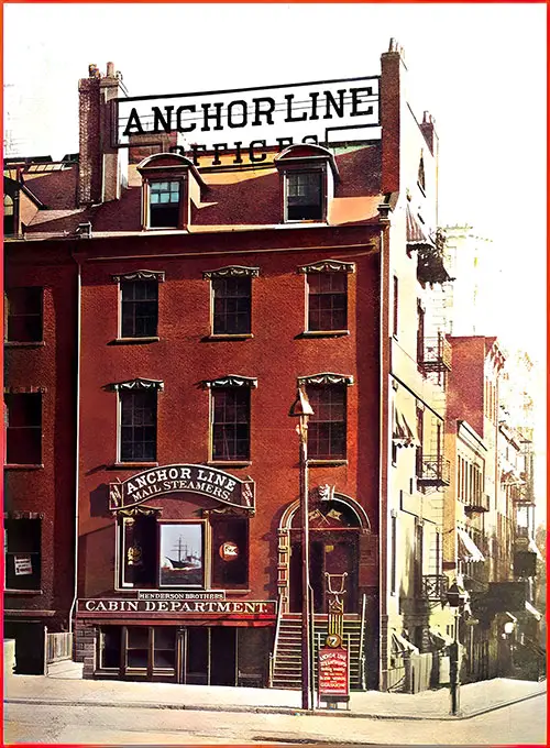 Early Anchor Line Office in Bowling Green, New York.