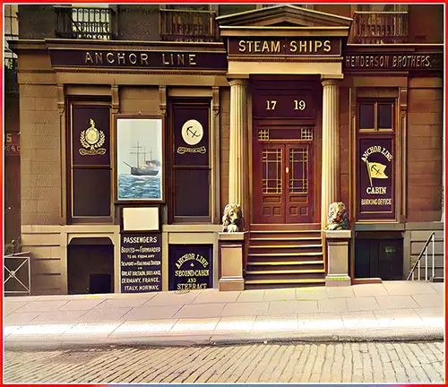 Anchor Steamship Line New York Office circa 1910.