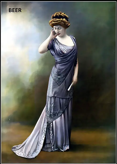 Mlle Louise Bignon Wearing an Evening Gown by Beer.