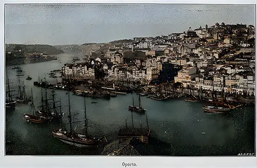Port of Leixões in front of Oporto circa 1892.