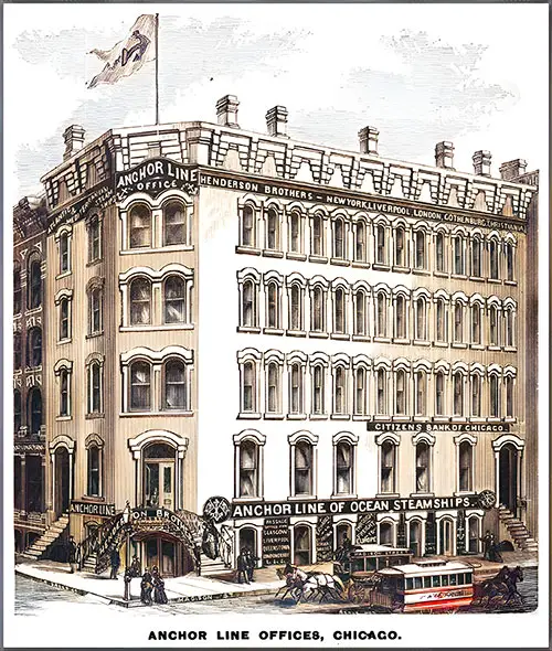 Anchor Line Offices in Chicago - 1872.