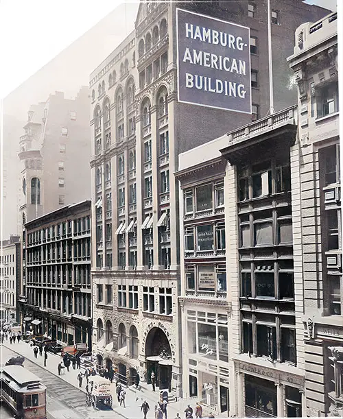 The Hamburg-American Line Office Building, Located at 57 Broadway, New York, Is Where Mr. Otto Josh Purchased His Ticket in 1936.