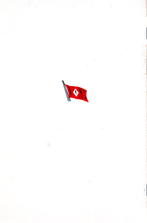 Back Cover, AEL Flag Logo. SS Constitution Cabin Class Passenger List, 10 September 1951.