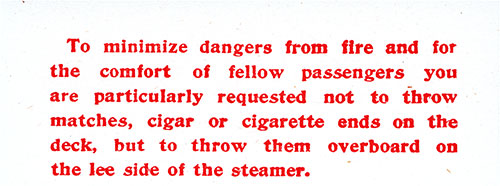Notice of Fire Danger, 1904