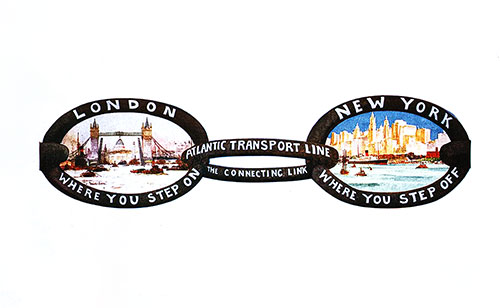Back Cover, Atlantic Transport Line - The Connecting Link London (Where You Step On) and New York (Wher You Step Off). SS Minnekahda Tourist Third Cabin Passenger List, 11 July 1925.