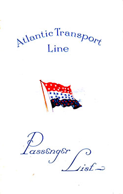 Passenger Manifest, Atlantic Transport Line SS Minnekahda 1928