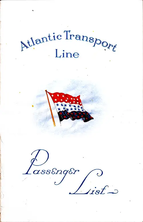 Front Cover, SSRMS ShipName CLASS(ES) Passenger List, NN Month YYYY, Enhanced by Photoshop To Show Detail.