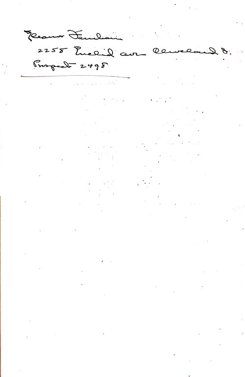 Passenger Notation of Name and Address. SS Minnesota Tourist Third Cabin Passenger List, 7 July 1928.