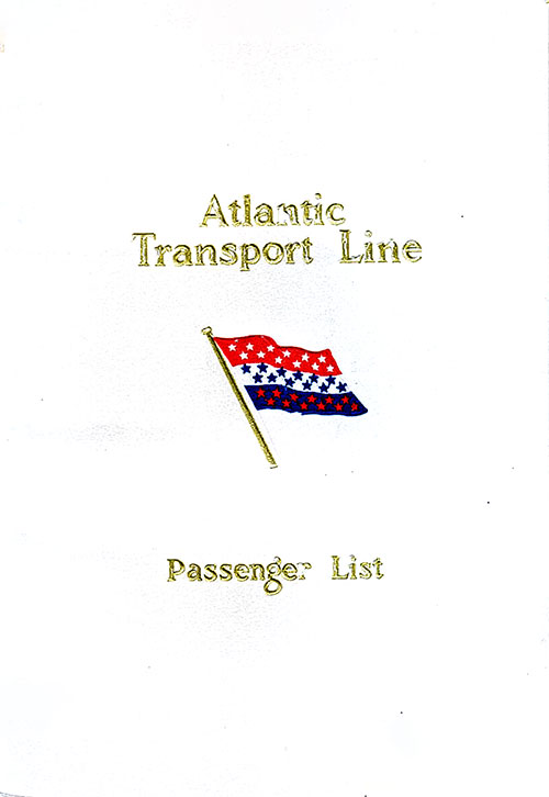 Front Cover, SS Minnewaska First Class Passenger List, Departing 31 May 1924 from New York to London via Cherbourg.