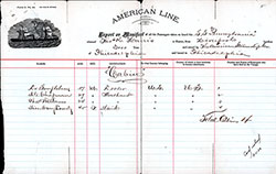 GG Archives Poster For a Cabin Class Passenger List from the SS Pennsylvania of the American Line, Departing circa 1878 from Liverpool to Philadelphia, Commanded by Captain Thom. R. Harris.