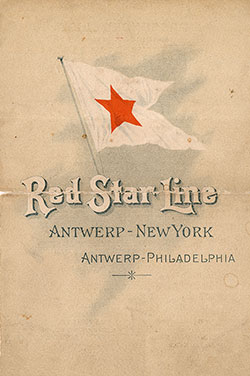 GGA Image ID # 228a00351b Front Cover of a Cabin Class Passenger List from the RMS Southwark of the Red Star Line, Departing 30 November 1901 from Antwerp to New York