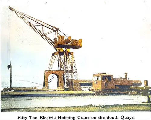 Fifty-Ton Electric Hoisting Crane on the South Quays at Antwerp.