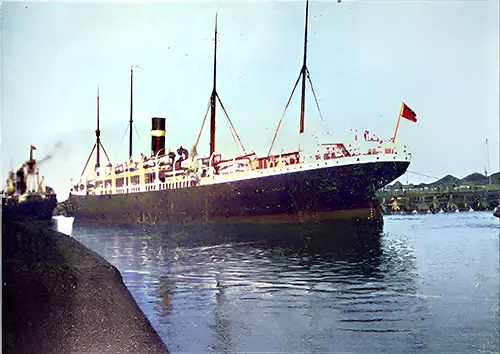 Red Star Liner SS Gothland Entering Rovers Sluice at Antwerp Harbor. Shipping Magazine (25 November 1921)