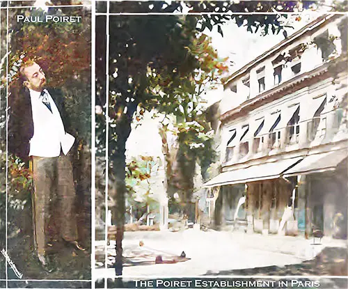 Poiret in the Garden in Front of His Paris Establishment.
