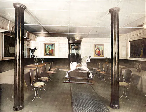 The Children's Room for First Class Passengers on the RMS Mauretania, 1907.