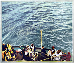 Lightly Loaded Titanic Lifeboat Nears the Carpathia