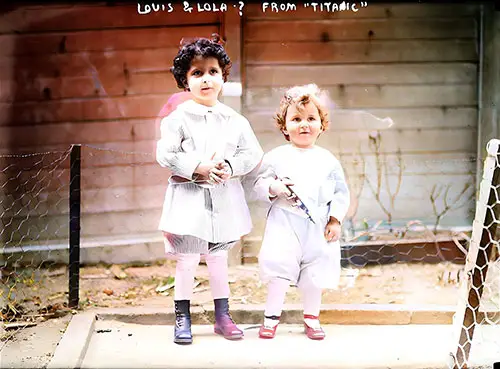 Louis and Michel Navratil - Temporary Orphans from the Titanic