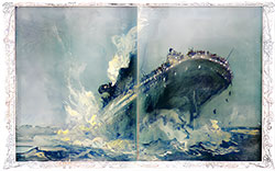 GGA Image ID # 1011850432 View of the RMS Titanic, 15 Minutes Before She Sank.