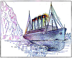 GGA Image ID # 10869441df In all probability, according to The Scientific American, a massive, projecting, underwater shelf of the iceberg with which she collided tore open several compartments of the Titanic,