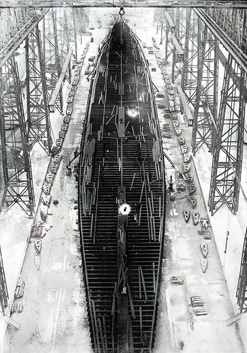 Fig. 24: Bird's Eye View of the Olympic from Top of Gantry.