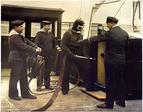 Another Scene of a Fire Drill on a German Ocean Liner