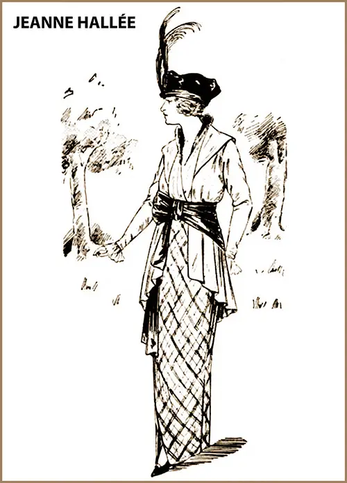 A Chic Toilette Sketched by a New Model Chez Jeanne Hallée.