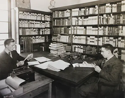 GGA Image ID # 222950665f NYA College Students Cataloging Harris Collection of Poetry, c. 1940.