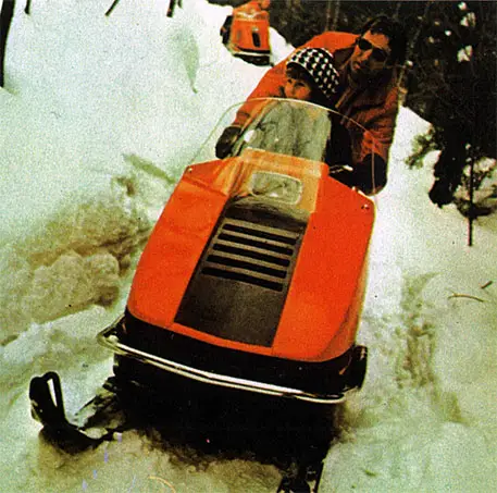 Snowmobiling Through the Hills on an Alouette.