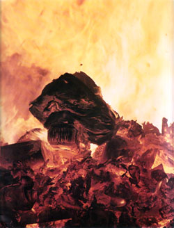 Flaming Refuse forms a pyre in New Massachusetts Incinerator - 1968 Annual Report
