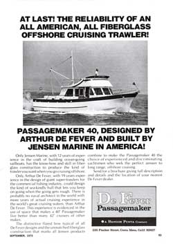 1973 De Fever Passagemaker 40 All Fiberglass Offshore Cruising Trawler
