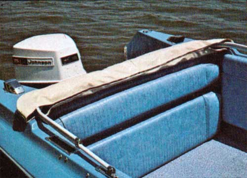 Full Top-side-Aft Canvas Complete With Boot and Installed Hardware on All 1973 Duo Marine Boats.