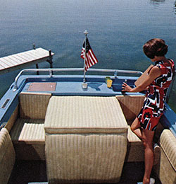 Young Woman Enjoys a Dring Aboard a DUO Commodore