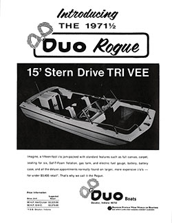 DUO Rogue 15' Stern Drive Tri V (1971)