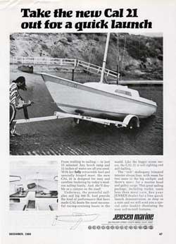 1969 Take the new CAL 21 Yacht out for a quick launch