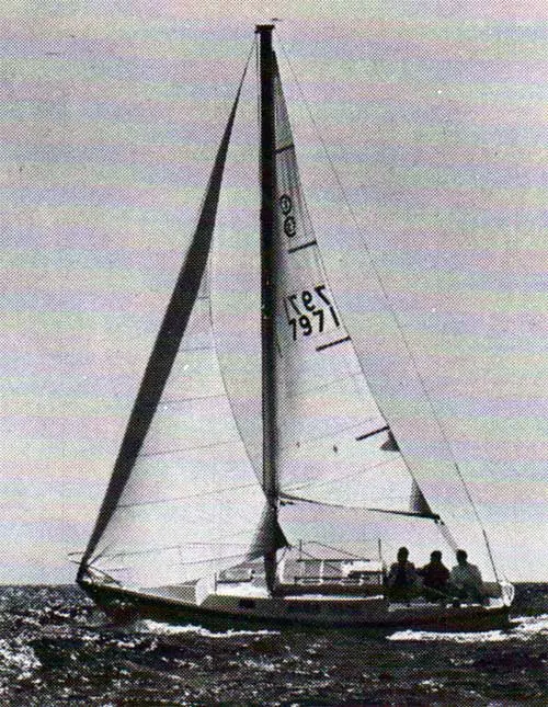CAL 27 Yacht Sailing on the Open Seas