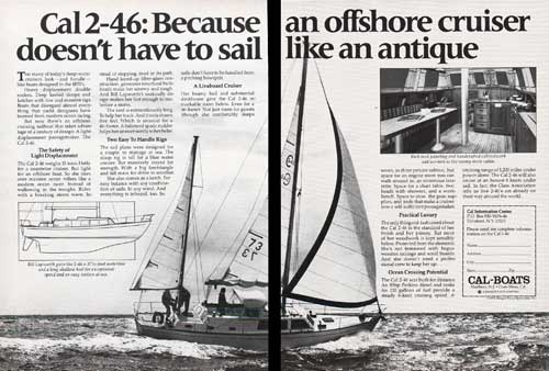 The CAL 2-46 Yacht - 1976 Print Advertisement