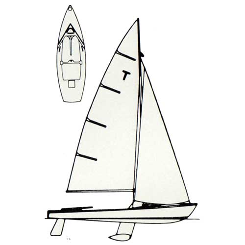 Diagram of the O'Day International Tempest Sailboat