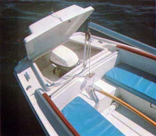 View of Outboard Motor Well on the O'Day Tempest Sailboat