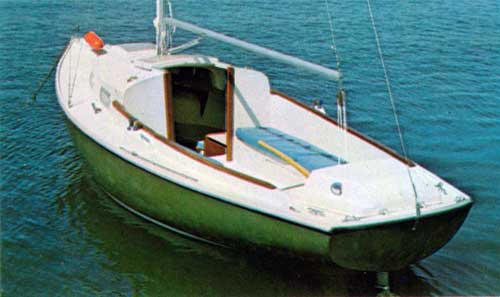 View of the 1967 O'Day Tempest Sailboat Showing Large Cockpit.
