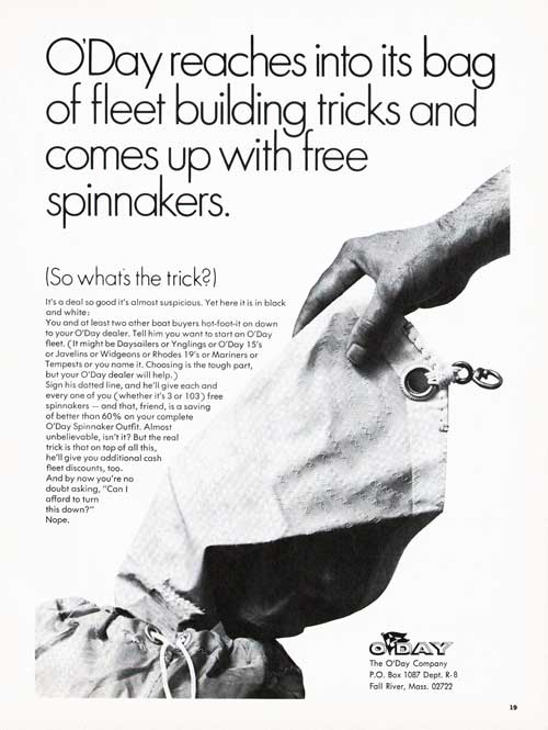O'Day Fleet Building Tricks: Free Spinnakers. (1970)
