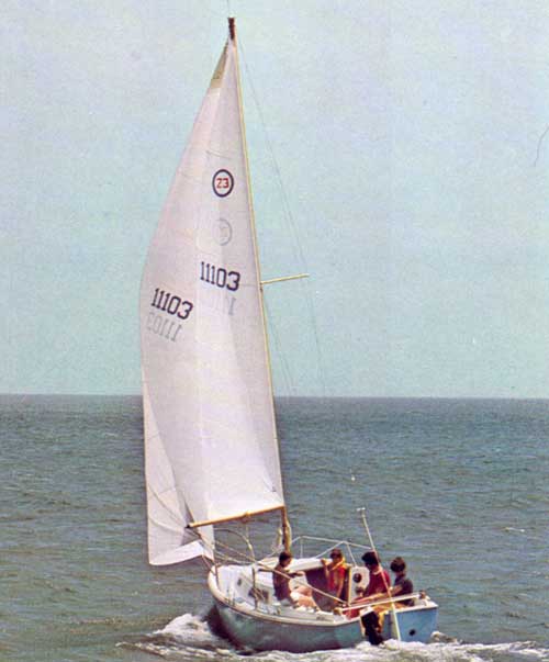 Friends Sailing on an O'Day 23