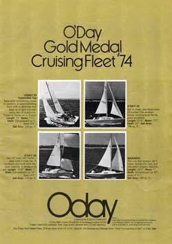 O'Day 1974 Gold Medal Cruising Fleet - 1974 Print Advertisement.