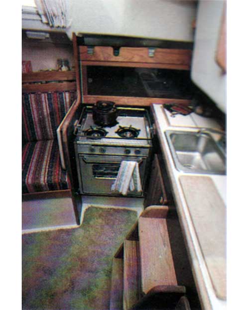 View of the Galley on the O'Day 32
