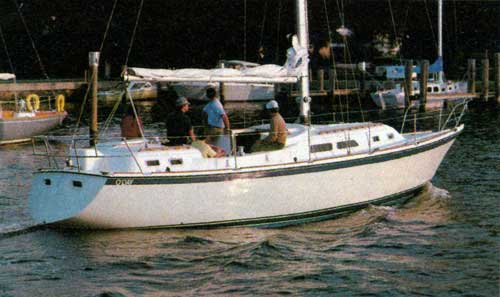 Arriving at the Marina in an O'Day 37 Tri-Cabin Yacht