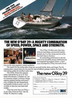 The New O'Day 39: A Mighty Combination of Speed, Power, Space and Strength. (1982) 