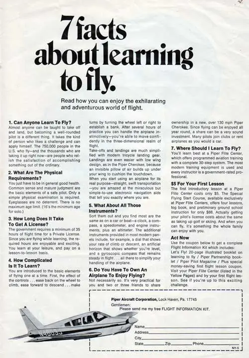 7 facts about learning to fly from Piper Aircraft