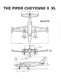 Piper Cheyenne II XL - Specifications, Diagrams and Photo (1981)