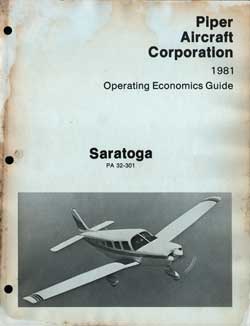 1981 Piper Saratoga Operating Economics Guide