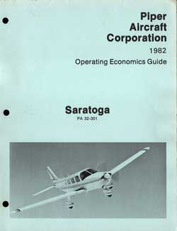 1982 Piper Saratoga Operating Economics Guide